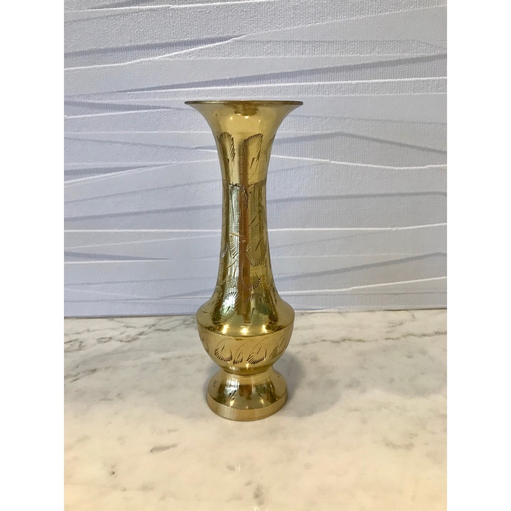 6 inch brass vase